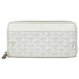 Goyard Matignon Zip Coated Canvas with Leather PM Blanco