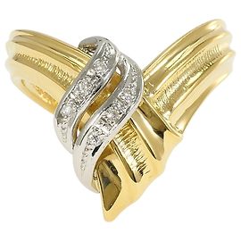 Autre Marque PT900 Platinum and 18K Yellow Gold Band Ring Golden Other