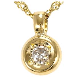 Autre Marque Collier en or jaune 18K avec diamant Doré