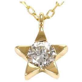 Autre Marque Colar em ouro amarelo 18K com diamante Dourado
