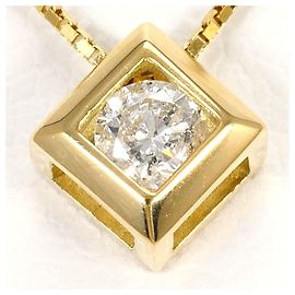 Autre Marque Collar de oro amarillo 18K con diamante Dorado