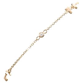 Autre Marque Charm-Armband aus 18K Roségold mit Diamant Golden