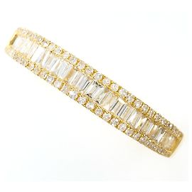 Autre Marque Anel aliança em ouro amarelo 18K com diamante Dourado