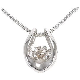 Autre Marque 18K Weißgold-Halskette mit Diamant Golden