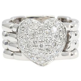 Autre Marque Ehering aus 18K Weißgold mit Diamant Golden