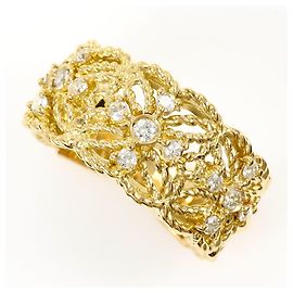 Autre Marque Ehering aus 18K Gelbgold mit Diamant Golden