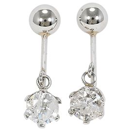 Autre Marque PT900 Platinum Clip Earrings with Diamonds Other