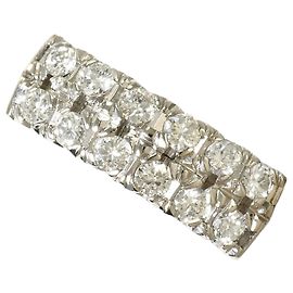 Autre Marque Anello fede in platino e diamanti Altro