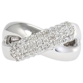 Autre Marque Ehering aus 14K Weißgold mit Diamant Golden
