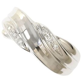 Autre Marque Bague alliance en or blanc 14K avec diamant Doré