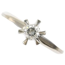 Autre Marque Anel aliança em platina PT900 com diamante Outro