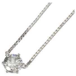 Autre Marque Colar de platina com pendente de diamante Outro