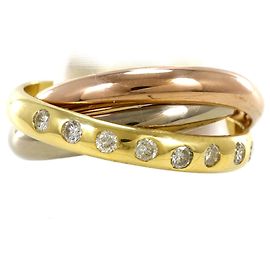 Autre Marque Bague alliance en or 18K avec diamant Doré