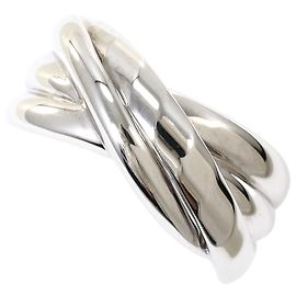 Autre Marque Anello a fascia in oro bianco 14K D'oro