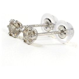 Autre Marque Brincos de botão em platina PT900 com diamantes Outro