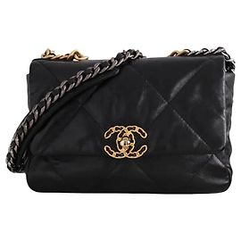 Borsa a tracolla Chanel 19 nera Nero