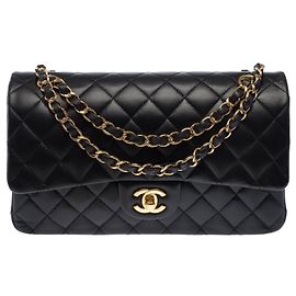 CHANEL Timeless/Classique Tasche aus schwarzem Leder - 103965 Schwarz
