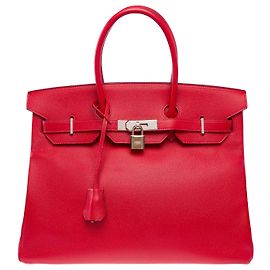 Hermès mala HERMES Birkin 35 em Couro Vermelho - 103974 Vermelho
