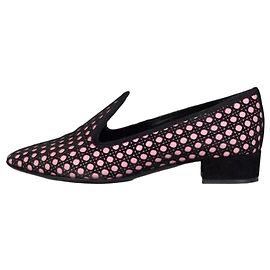 Christian Dior Black Suede Perforated Ballet Flats Sz.37 Pre-owned Other