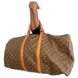 Louis Vuitton Sac de voyage Keepall 60 en toile Monogram Marron Monogramme