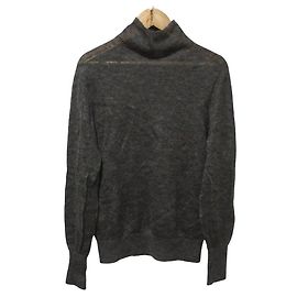 Autre Marque TODAYFUL Sheer Mohair Turtleneck Knit Brown Dark brown