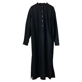 Autre Marque Vestido Camisa Pullover N.O.R.C con Cuello Mao Negro