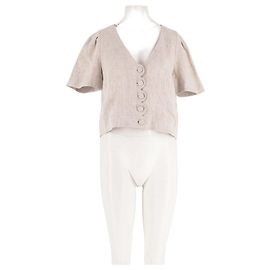 SéZane Tanktop aus Leinen weiß Weiß