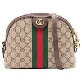 Gucci Bolsa de ombro Ophidia GG Supreme castanha Marrom