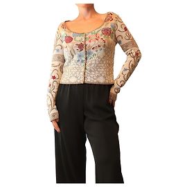 Kenzo Multi lurex round neck knit button down Multiple colors
