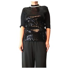 Céline Jersey de punto con lentejuelas negro - talla M Negro