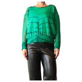 Autre Marque Blusa transparente tie-dye verde - size M Verde