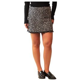 Balenciaga Tweed black and white mini skirt - size 10 Black