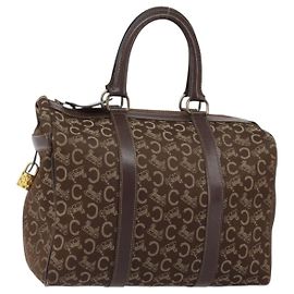 Céline CELINE C Sulky Boston Bag Canvas Brown Outro