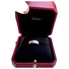 Cartier Love Ring 18K White Gold Size 56 White
