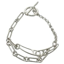 Hermès Pulsera Hermes Chaine d'Ancre Punk LG Plata
