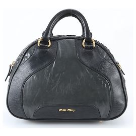Bolso Tote Miu Miu de piel negra Negro