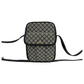 Céline Bolso de hombro y bolso de mano Celine Macadam Blazon Triomphe Pattern Castaño Negro