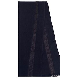 Fendi FF Monogram Scarf Brown Black