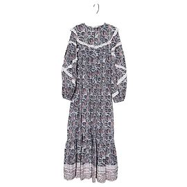Ulla Johnson Brita Midi-Kleid bedruckt Braun Weiß Andere