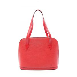 Bolsa de Ombro Louis Vuitton Lussac em Couro Epi Vermelho