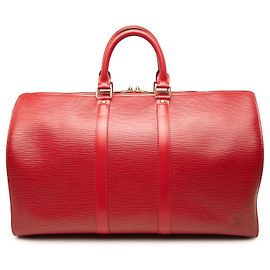 Louis Vuitton Red Epi Keepall 45 Vermelho