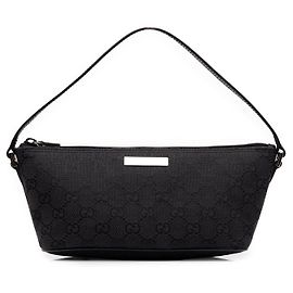Gucci Black GG Canvas Boat Noir