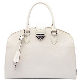 Louis Vuitton White Epi Pont Neuf GM Bianco