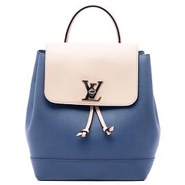 Sac à dos Louis Vuitton Lockme Bicolor Bleu en cuir Taurillon Bleu