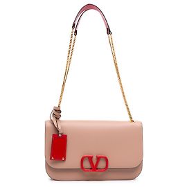 Sac à épaule Valentino VLock en cuir marron taille Medium Marron Chair