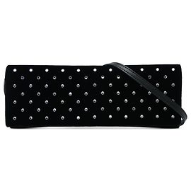 Autre Marque Borsa crossbody in velluto nero con cristalli Saint Laurent Nero