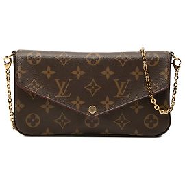 Louis Vuitton Brown Monogram Pochette Felicie Marrom