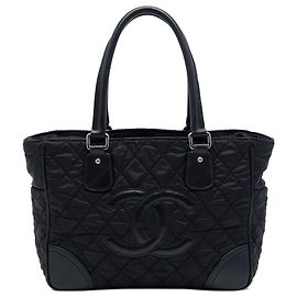Chanel Black Paris New York gesteppte Nylon-Tote Schwarz