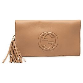 Pochette Gucci Soho Disco en cuir de veau marron Marron Marron clair
