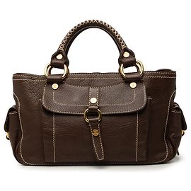 Céline Bolsa de mão Boogie em couro marrom Celine Marrom Castanho escuro